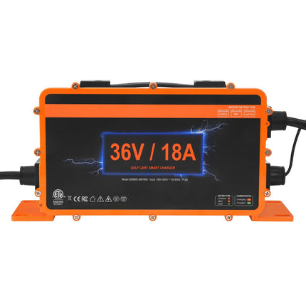 36V 18A Golf Cart Battery Charger, Smart D-Style Plug