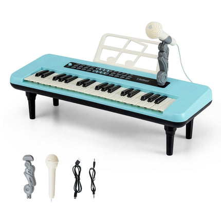 Piano numérique pour enfants à 37 touches avec microphone et support