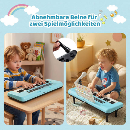 Piano numérique pour enfants à 37 touches avec microphone et support