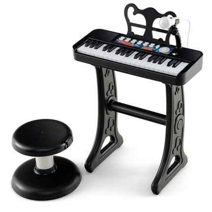 37-Tasten-Kinder-Elektronik-Keyboard mit Mikrofon & Ständer