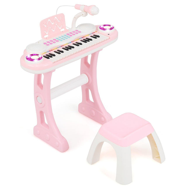 37-Tasten-Kinderkeyboard mit Lichtern, Aufnahme und Mikrofon
