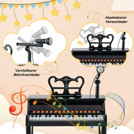 37-Tasten-Kinderkeyboard mit Hocker und Mikrofon
