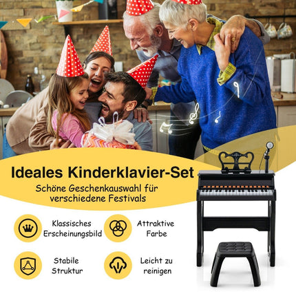 37-Tasten-Kinderkeyboard mit Hocker und Mikrofon