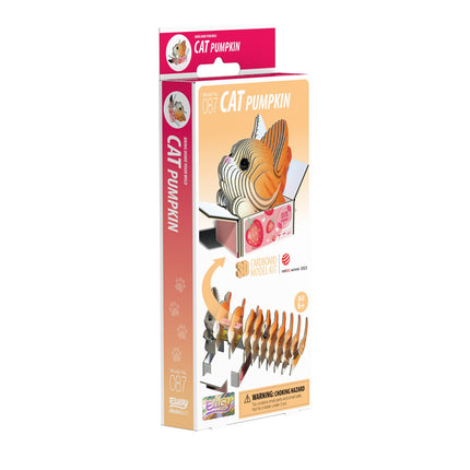 Kit de maquettes en carton 3D - Motif citrouille-chat pour un plaisir créatif