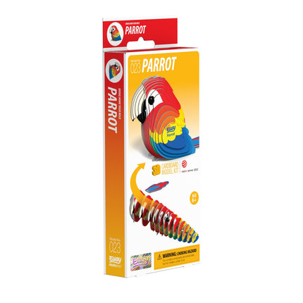 Maquette 3D en carton - Motif perroquet, assemblage facile