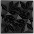 3D-Wandpaneele, Rautenmuster, Schwarz, 5m² Abdeckung