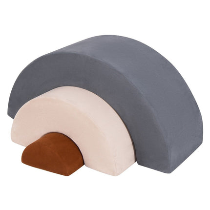 3 pièces. Blocs de construction souples blocs de construction en mousse pour grimper et ramper pour bébés gris