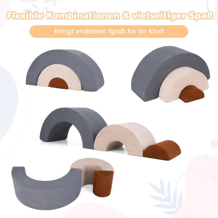 3 pièces. Blocs de construction souples blocs de construction en mousse pour grimper et ramper pour bébés gris