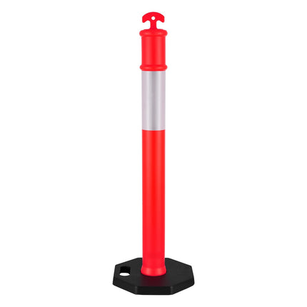 3-Pack 1140 mm Traffic Delineator Posts, Weighted Base
