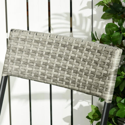 3 Pièces. Ensemble De Meubles De Balcon Rats, Ensemble De Bistro Avec 2 Chaises Pliantes, Table Pliante, Ensemble De Meubles De Jardin, Groupe De Sièges, Ensemble De Sièges, Métal, Gris Clair