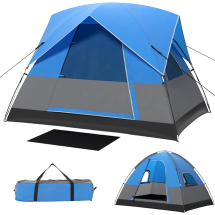 3-Personen-Campingzelt mit abnehmbarem Regenschutz und Unterlage