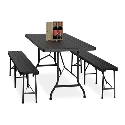 Ensemble de meubles de jardin pliants 3 pièces