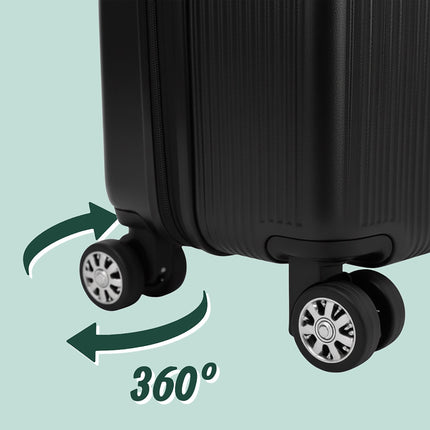 Ensemble de 3 valises rigides à roulettes multidirectionnelles