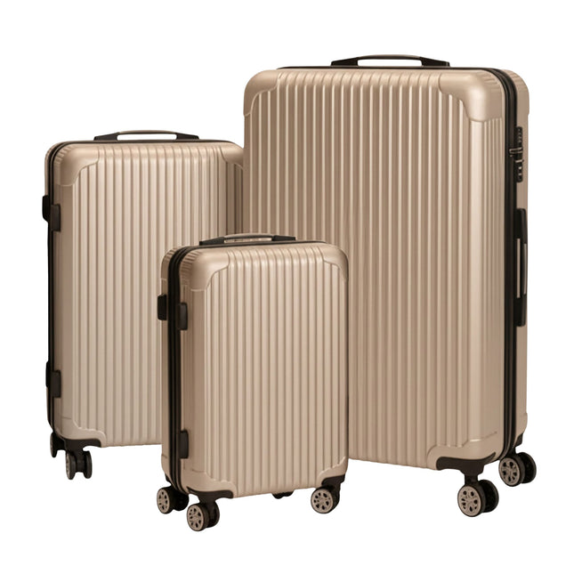 Ensemble de 3 valises rigides à roulettes multidirectionnelles