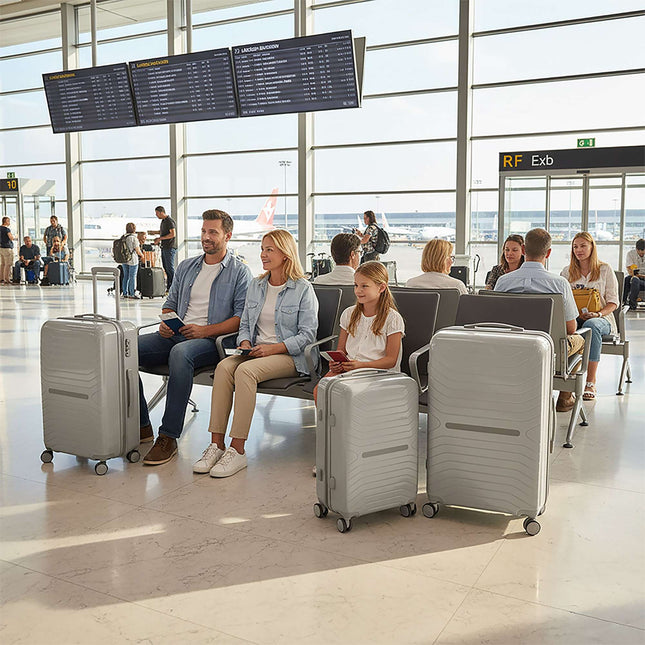 Ensemble de 3 valises rigides avec serrure TSA