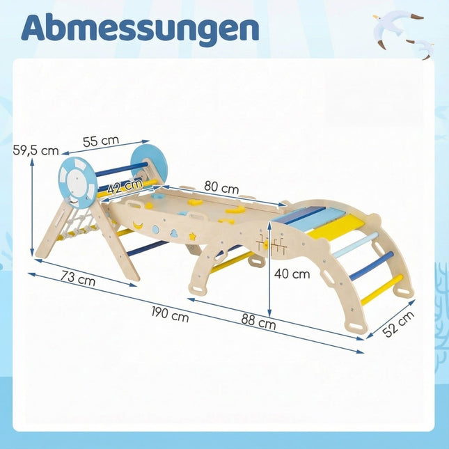 3-teiliges Kletterset „Nautik“ mit Rutsche und Bogen