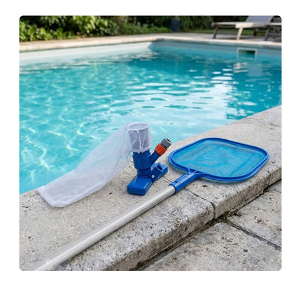 3-teiliges Poolreinigungsset mit Stange und Aufsätzen