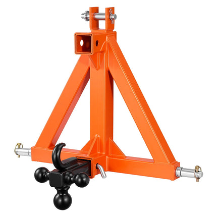 3-Point Trailer Hitch, Cat 1, 2-In Receiver, 3 Balls