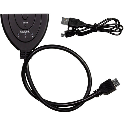 3-Port HDMI-Umschalter, bidirektional, 4K UHD 30Hz
