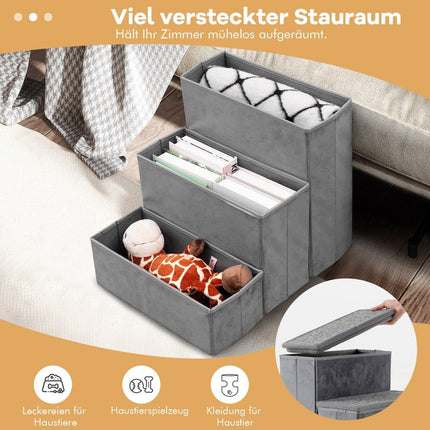 Escalier pour chien en 3 marches, rampe pliable et antidérapante, échelle d'escalade Portable pour animaux de compagnie