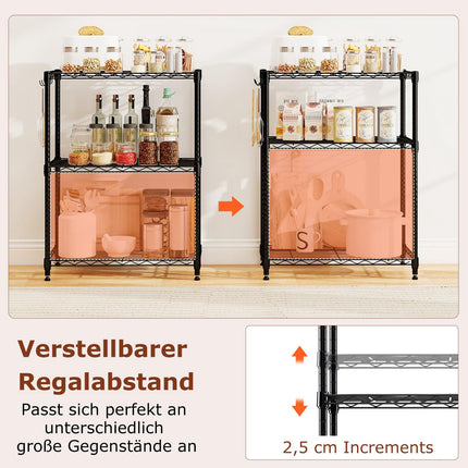 3-stufiges, verstellbares Metallregal – Schwerlastregal