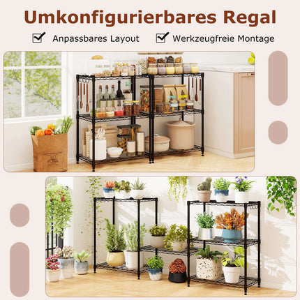 3-stufiges, verstellbares Metallregal – Schwerlastregal