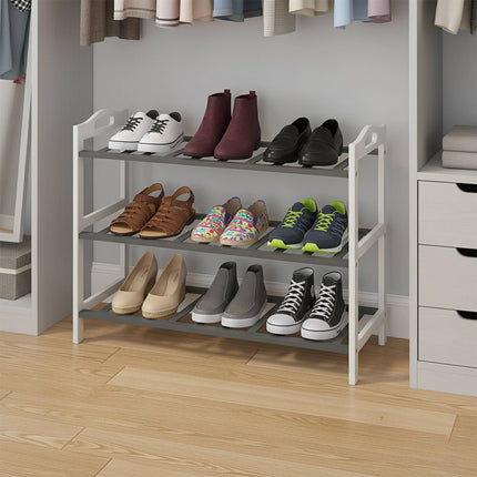 Étagère à chaussures en bambou à 3 niveaux pour 9 paires