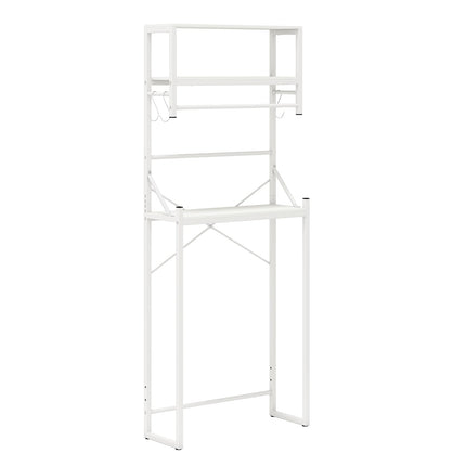 Étagère de salle de bain à 3 niveaux à poser au-dessus des toilettes, 64 x 24 x 162 cm, blanche