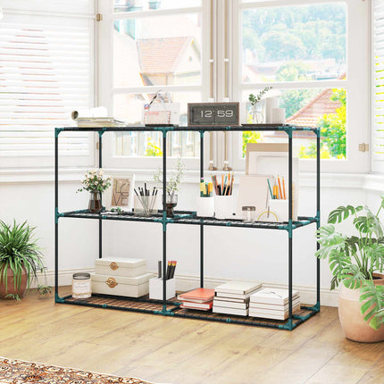 Support à plantes à 3 niveaux, en acier, capacité de 20 kg, vert foncé