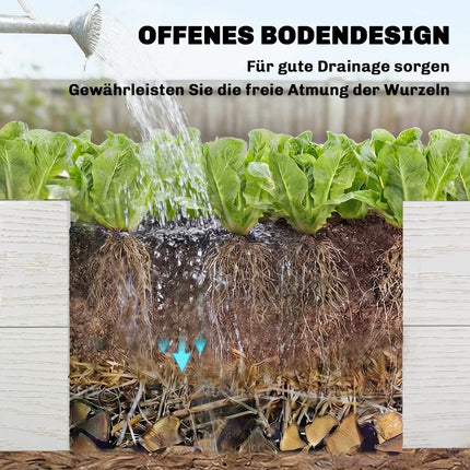 3-stöckiges, stapelbares Gartenbeet, Vinyl, einfache Montage