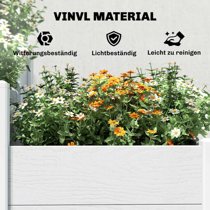 3-stöckiges, stapelbares Gartenbeet, Vinyl, einfache Montage