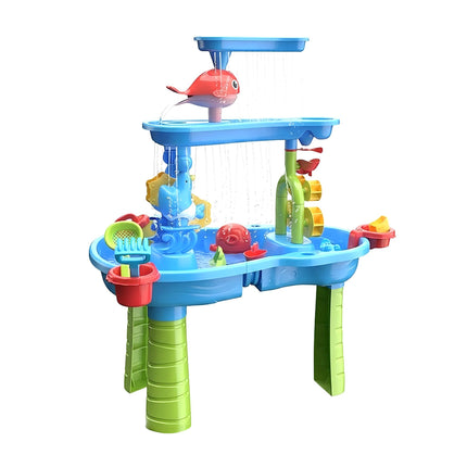 Table de jeux d'eau à 3 niveaux avec accessoires
