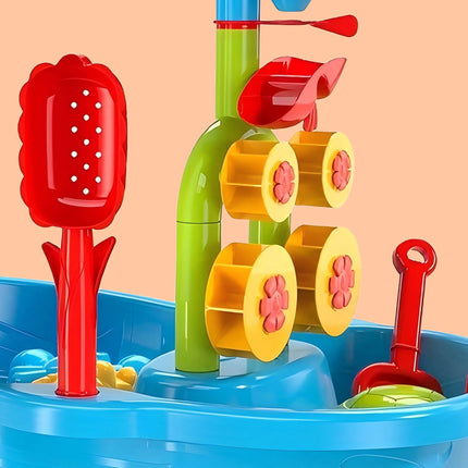 Table de jeux d'eau à 3 niveaux avec accessoires