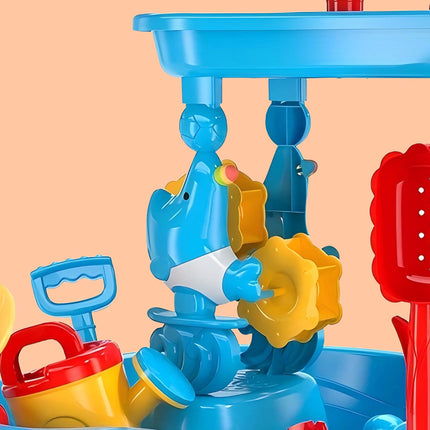 Table de jeux d'eau à 3 niveaux avec accessoires
