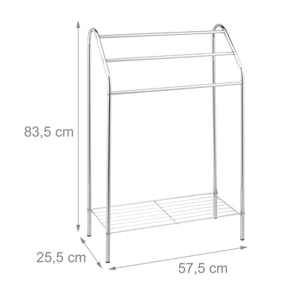 Porte-serviettes à 3 bras avec étagère