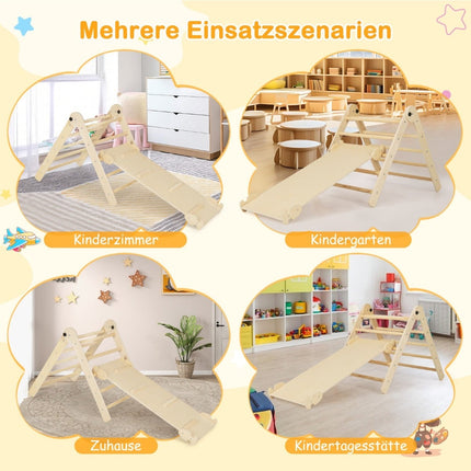 3-in-1 verstellbares Kletterdreieck-Set für Kinder