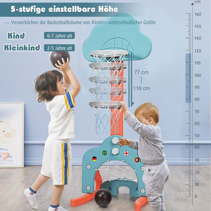Ensemble de sport réglable 3 en 1 pour enfants : basket-ball, football, golf