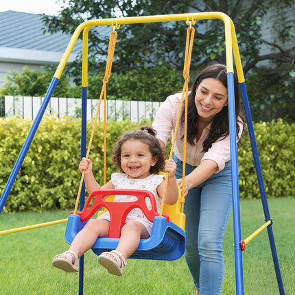 Balançoire 3 en 1 réglable pour enfants, utilisable à l'intérieur et à l'extérieur