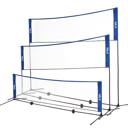 3-in-1 Badminton-, Tennis- und Volleyballnetz-Set