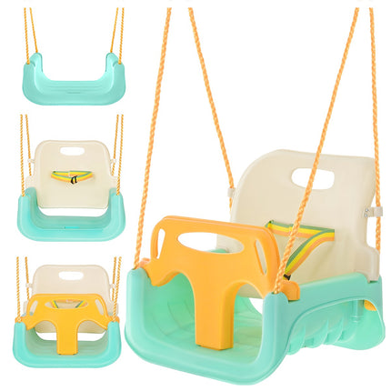 3-in-1 Kinderschaukel, Verstellbare Seile, 30 kg Traglast