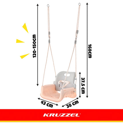 3-in-1 Kinderschaukel, verstellbare Seile, 30 kg Tragkraft