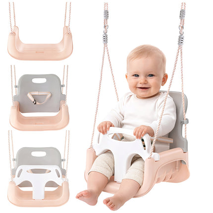 3-in-1 Kinderschaukel, verstellbare Seile, 30 kg Tragkraft