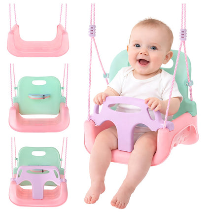 3-in-1 Kinderschaukel, Verstellbare Seile, Max. Belastung 30kg