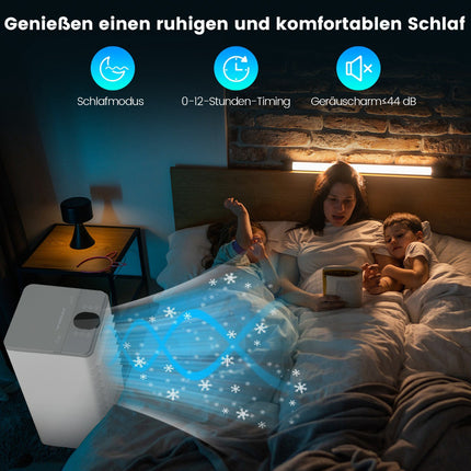 3-in-1 Verdunstungs-Luftkühler mit Timer und Fernbedienung, Grau
