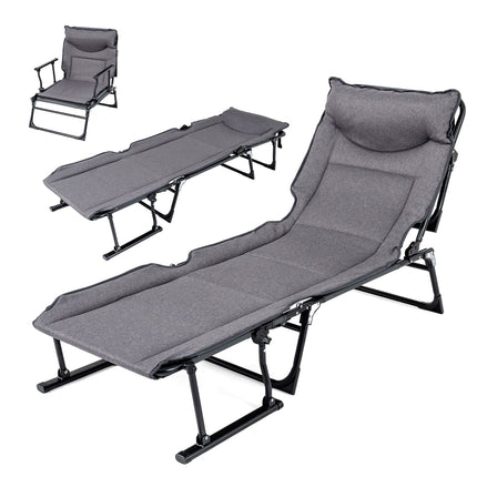 Bain de soleil pliable 3 en 1 avec dossier réglable