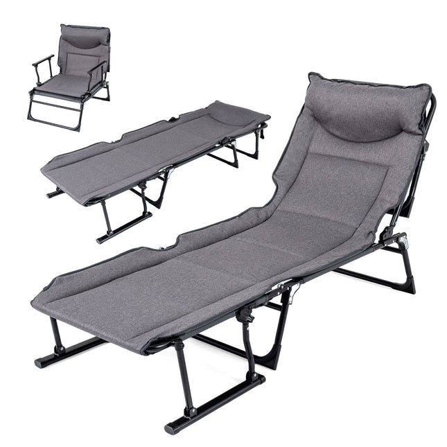 Bain de soleil pliable 3 en 1 avec dossier réglable
