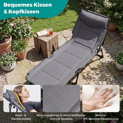 Bain de soleil pliable 3 en 1 avec dossier réglable
