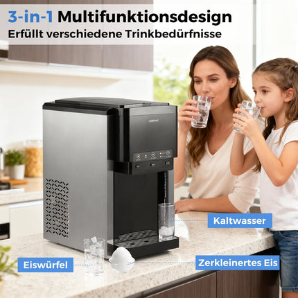 3-in-1 Eiswürfelmaschine & Wasserspender, Bullet- & Crushed-Eis