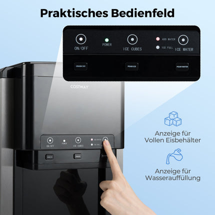 3-in-1 Eiswürfelmaschine & Wasserspender, Bullet- & Crushed-Eis