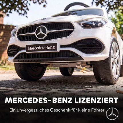 3-in-1 Kinder-Elektroauto mit Schiebegriff, Weiß